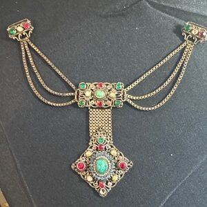 RARE Hollycraft tri-pin brooch